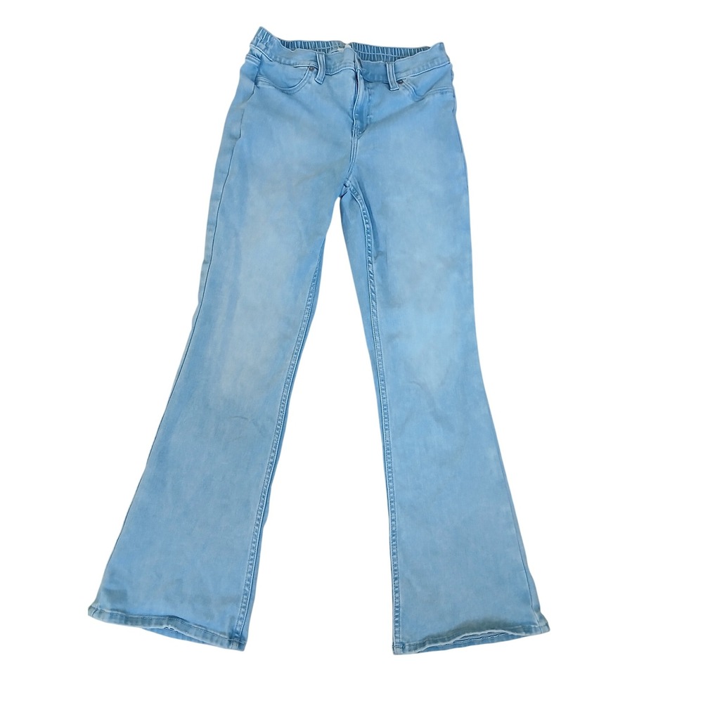 Aerie Women's Medium  Light Wash Flare Jeans Elastic‎ Waist